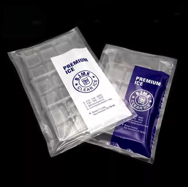 Rotogravure Printing Clear Food Packaging Bag Vacuum Sealer Bag Vacuum Packaging with Custom Logo Frozen Food Bag for Ice